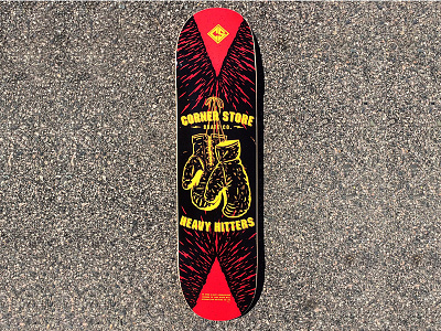 Heavy Hitters Skateboard illustration skateboard typography