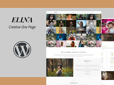 Elina - Creative WordPress Theme design one page wordpress