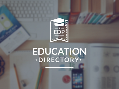 EDP Logo Design branding directory education icon logo design online school vector