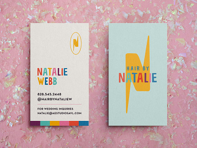 Hair By Natalie Business Cards branding business cards design logo stationery
