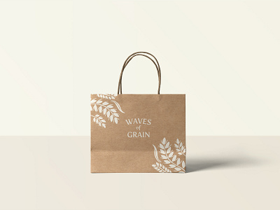 Waves of Grain Take Out Bag branding design logo packaging print