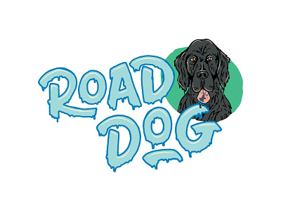 Road Dog Illustration & Lettering design hand drawn illustration lettering print vector