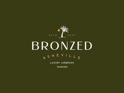 Unused Logo Design for Bronzed Asheville beauty brand identity branding design illustration logo salon typography vector