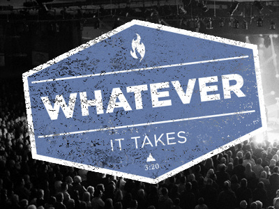 Whatever IT TAKES Stamp blue flame icon stamp