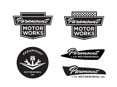 Paramount Motorworks WIP automobile cars logo
