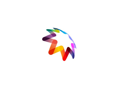 Logo 3d colorful development global leadership logo transparency