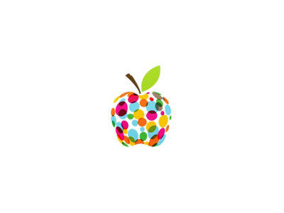 Colorfruit 3d colorful dots fruit logo transparency unused