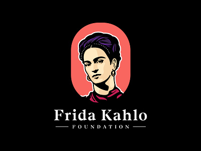 Frida Kahlo artist branding character colorful design fridakahlo historical illustration logo portrait portrait illustration writer