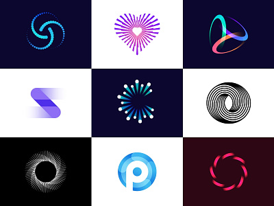 Vol 3 : Collection Of Logos In Motion 3d almosh82 app brandidentity branding colorful colorful logo dynamic icon logo logocollection logodesign motion swipe symbol ui ux