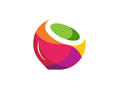 Cocoart Logo 3d 3dlogo app branding coco coconut colorful gradient icon illustration layers logo logodesign nature symbol transparency