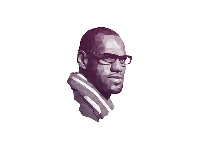 LeBron James basketball illustration james lebron lowpoly polygon polygonal portrait