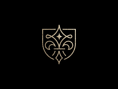 Fleur-De-Lis + Star + Shield 3d branding fleur illustration logo logodesign loop shield star ui vector vintage