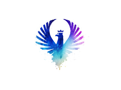 Eagle color colorful creative drop eagle logo paint studio watercolor