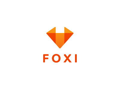 Foxi animal fox logo simple transparency