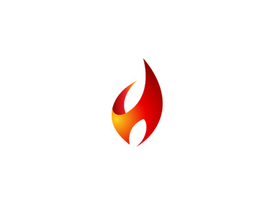 H+Flame 3d fire flame gradient h hot leaf logo pharma