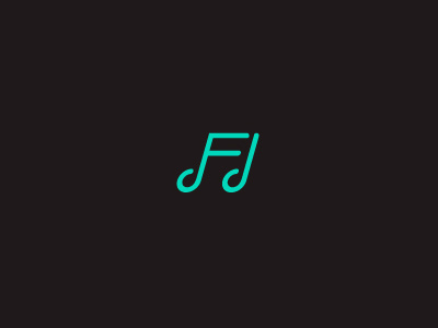 F + Music Idea f logo music note