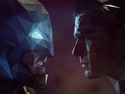 Batman v Superman: Low Poly action batman illustration lowpoly movie superman warnerbrothers