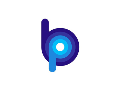 BP Logo b brand colors growth layers letter logo p