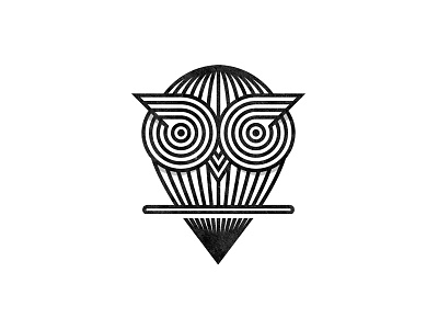 WIP adobe app bird education illustration lines location locationpin logo minimal owl