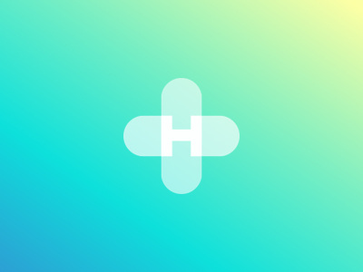 HealthPlus cross gradient h health logo medical overlay plus