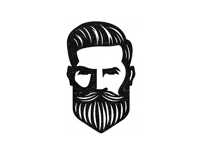Face 3d beard character face hair human logo moustache portrait suave vintage