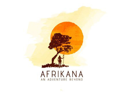 Afrikana africa brush logo nature paint scene sunset tribal watercolor wild