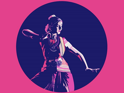 Indian Dancer- Illustration colorful dancer illuatration india