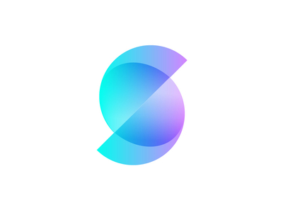 S Logo 3d colorful gradient logo s transparency