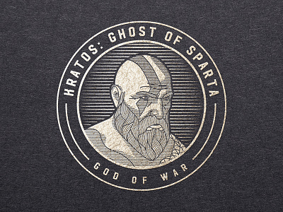 Kratos: Ghost Of Sparta branding character emblem gaming godofwar graphicdesign illustration kratos lineart logo mythology playstation portrait vector