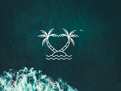WIP branding design destination graphicdesign heart horel illustration logo logodesign love luxury negativespace palm scenic travel