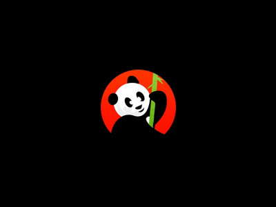 Panda animal bamboo chinese food logo panda unused