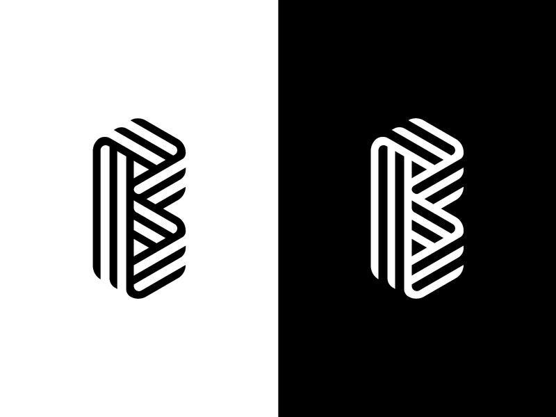 B Mark 3d alphabet b brand branding fold identity logo logodesign logotype loop mark ribbon typography wordmark