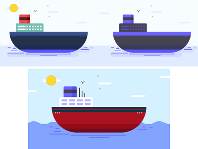 Ship Illustration (Undraw inspiration) design illustration undraw vector