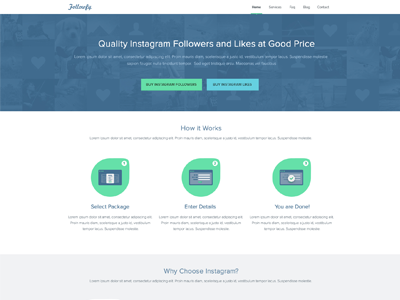 Followfy Website Design clean followfy instagram instagram followers minimal modern simple web design website design