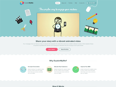 Explain My Site video making company video explain my site web design video production clean modern