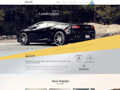 Reverie Homepage Design