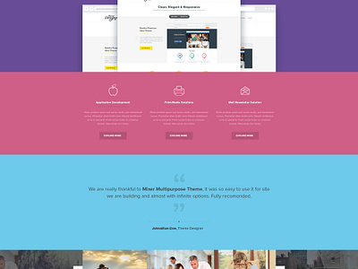 Mixer Multipurpose Marketing Theme by Sunil Joshi on Dribbble