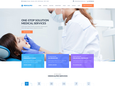 MedicalPRO - Health and Medical Wordpress Theme clean clinic dentist doctor eye care fitness health hospital medical modern