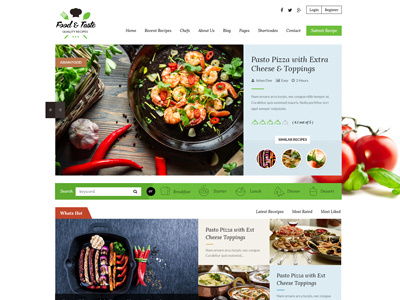 RecipePress - Food Recipe Wordpress Theme blog clean food food blog fresh modern recipe recipe blog recipe press