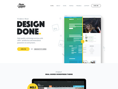 Theme Designer - Redesign clean modern re-design theme designer website re-design