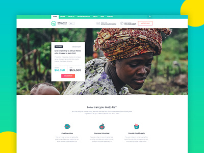 Charity Demo from WrapKit bootstrap charity church clean donation modern ngo non profit non profit organisation psd