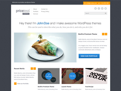 Priceless Wordpress Theme business clean minimal portfolio premium simple theme themes wordpress