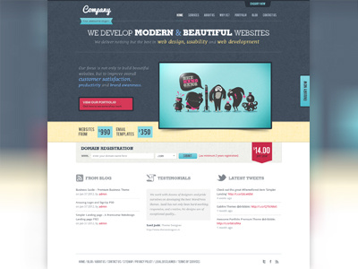Webdesign for Design & Development studio attractive beautiful clean colorful creative modern web design website white