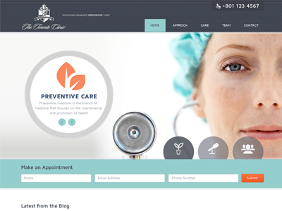 Website Design for Health Care care clean health modern pharma preventive care web design website design