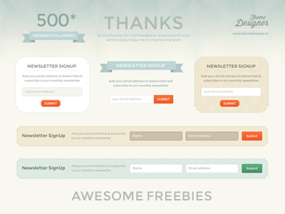 Freebies - Awesome Newsletter Signup