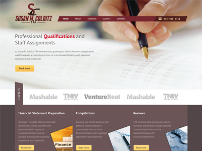 Website Design for Accountant accountant clean modern simple webdesign website