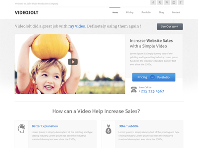 VideoJolt - video production company clean company minimal simple video video production white