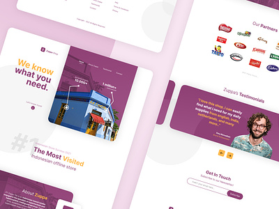 Shop Landing Page - Exploration Design @daryramadhan- company profile design ideas landing page minimalism onlineshop purple shop ui design uiux visual design web desiogn website