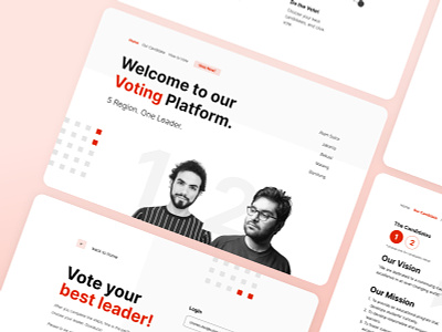 Online Voting Platform - Exploration Design @daryramadhan design exploration ideas minimalism online platform ui ui design uiux ux design voting platform web design website