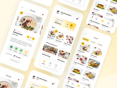 Canteen Mobile App - Exploration Design @daryramadhan- branding canteen app design exploration ideas minimalism mobile app ui ui design uiux ux design website design yellow